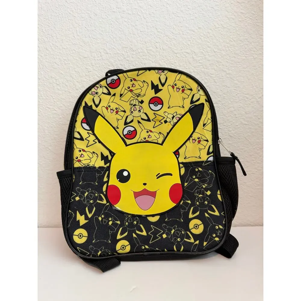 Pokémon Pikachu 12” Mini Backpack Bioworld Yellow & Black  Used (sm stain)